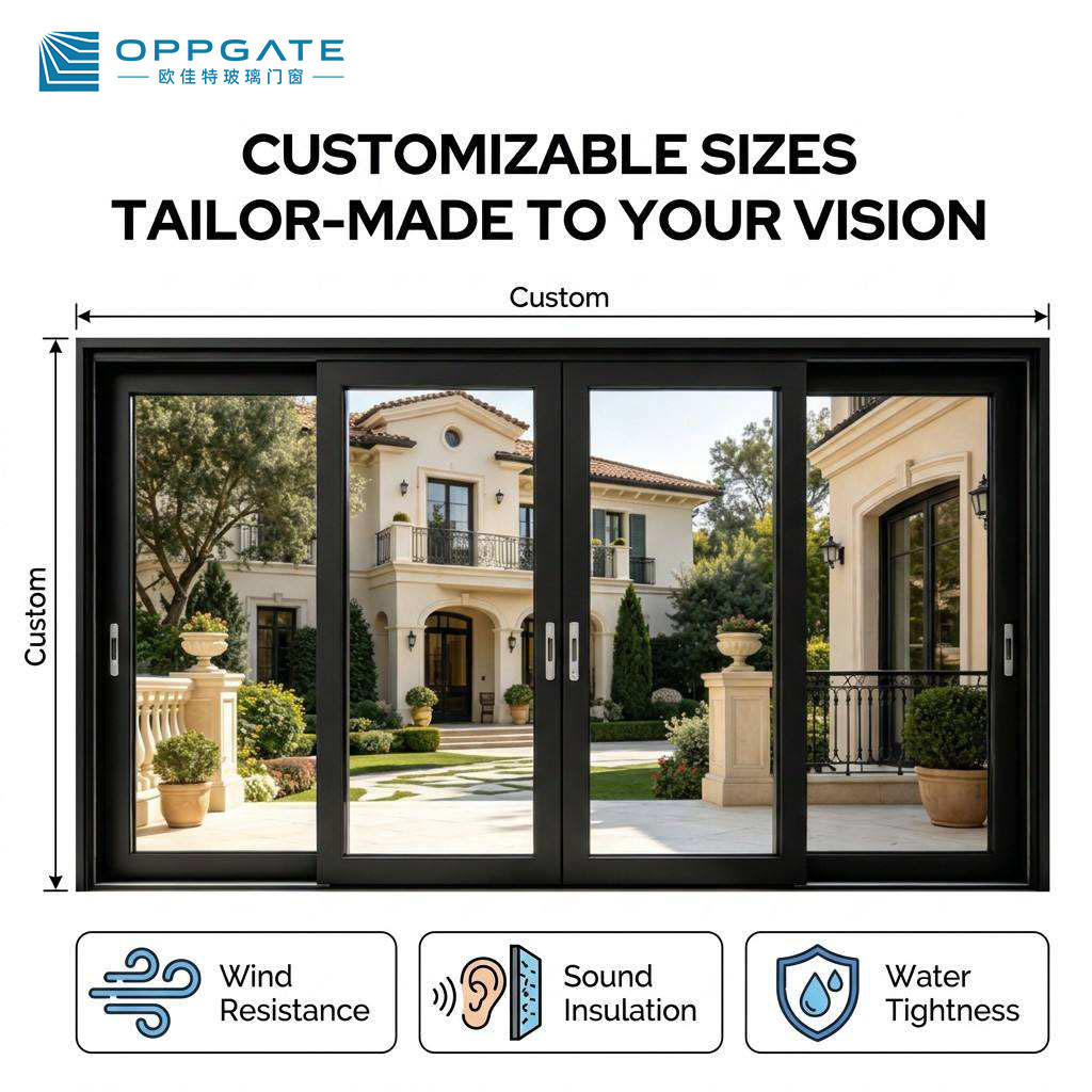 Slim Frame Office Sliding Door - Exterior Perspective View | OPPGATE