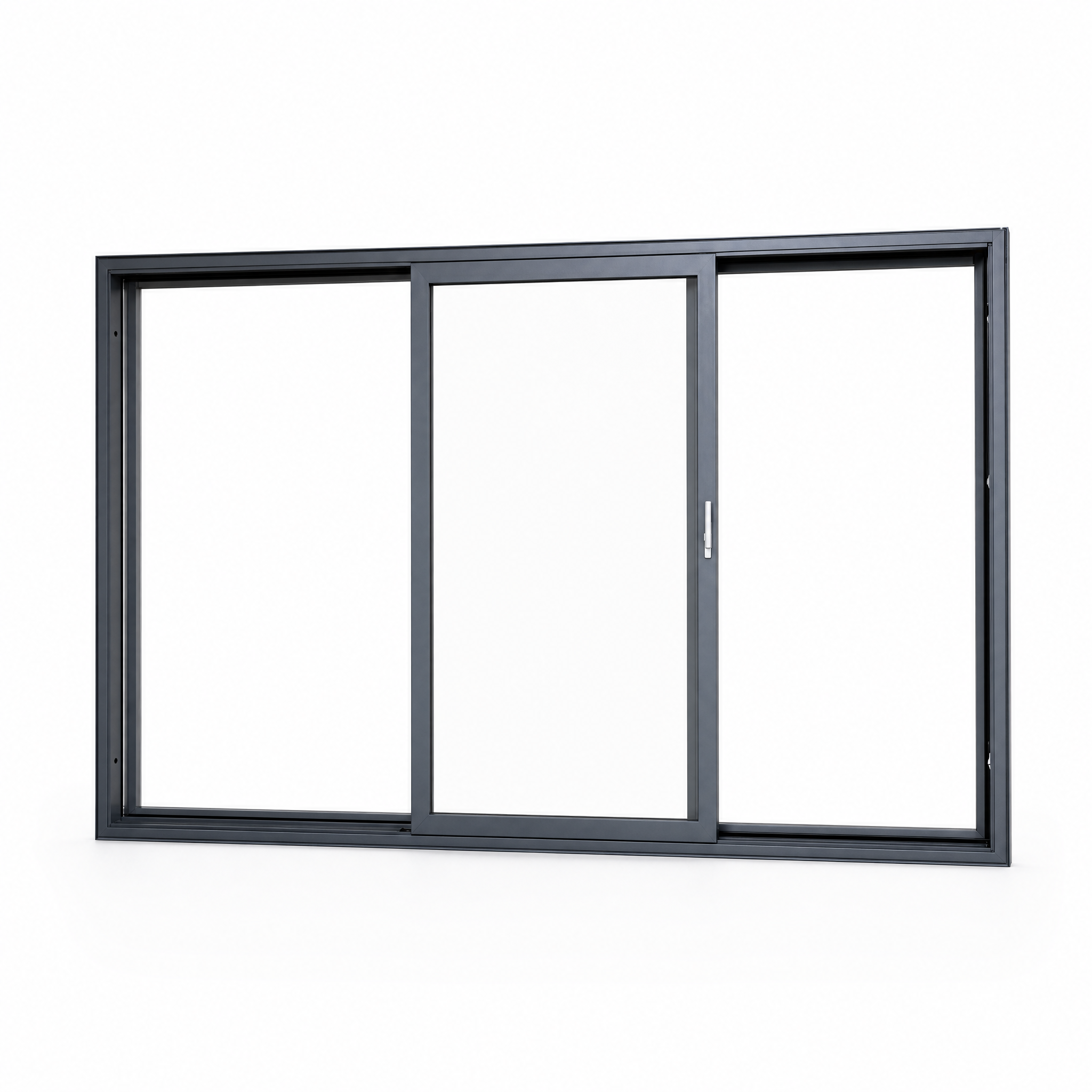 Ultra-low flush threshold sliding door track integrated seamlessly into interior wood flooring