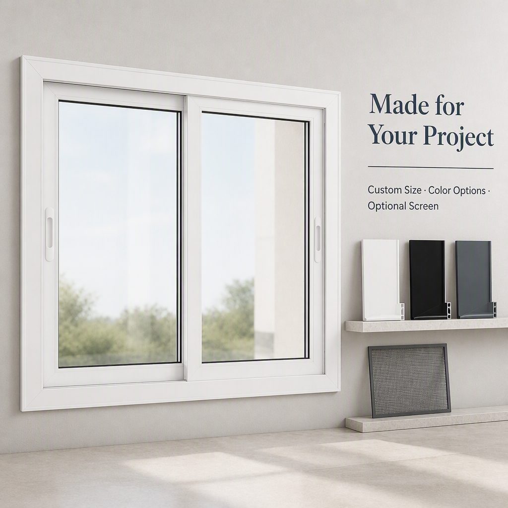 UPVC Sliding Window - Exterior Perspective View | OPPGATE